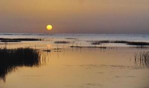 Bayinguoleng Bosten Lake Sunset